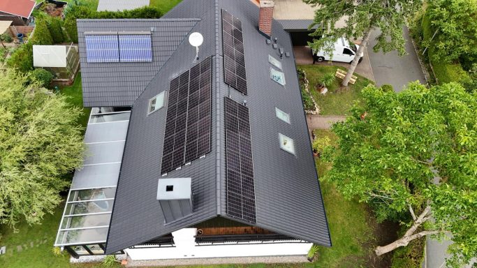 Draufsicht Dach PV